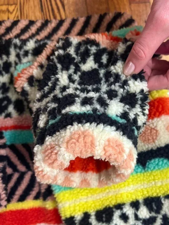 Anthropologie Maeve Lively Abstract Sherpa Jacket, Size Medium - Picture 7 of 8